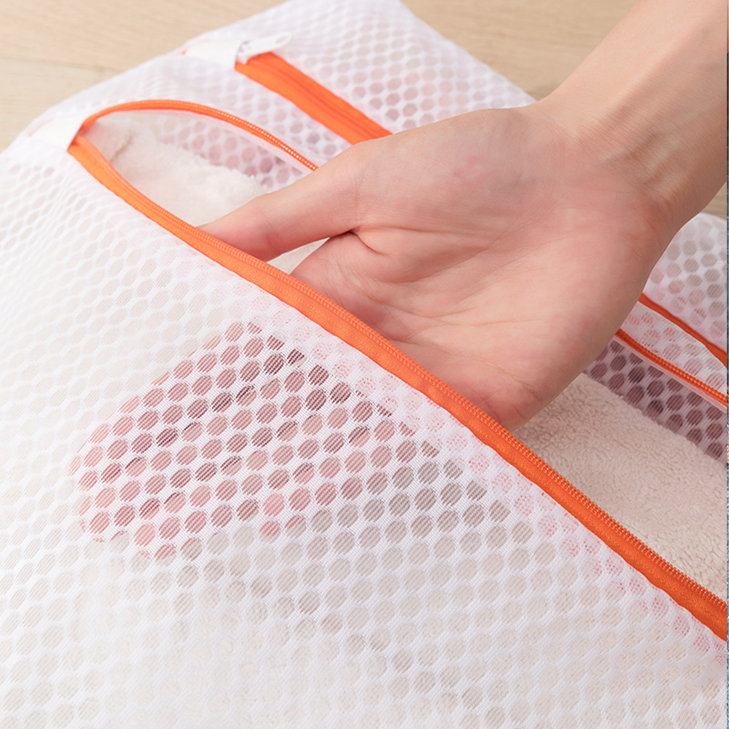 Polyester Mesh Laundry Bag w/ Double Zipper 6