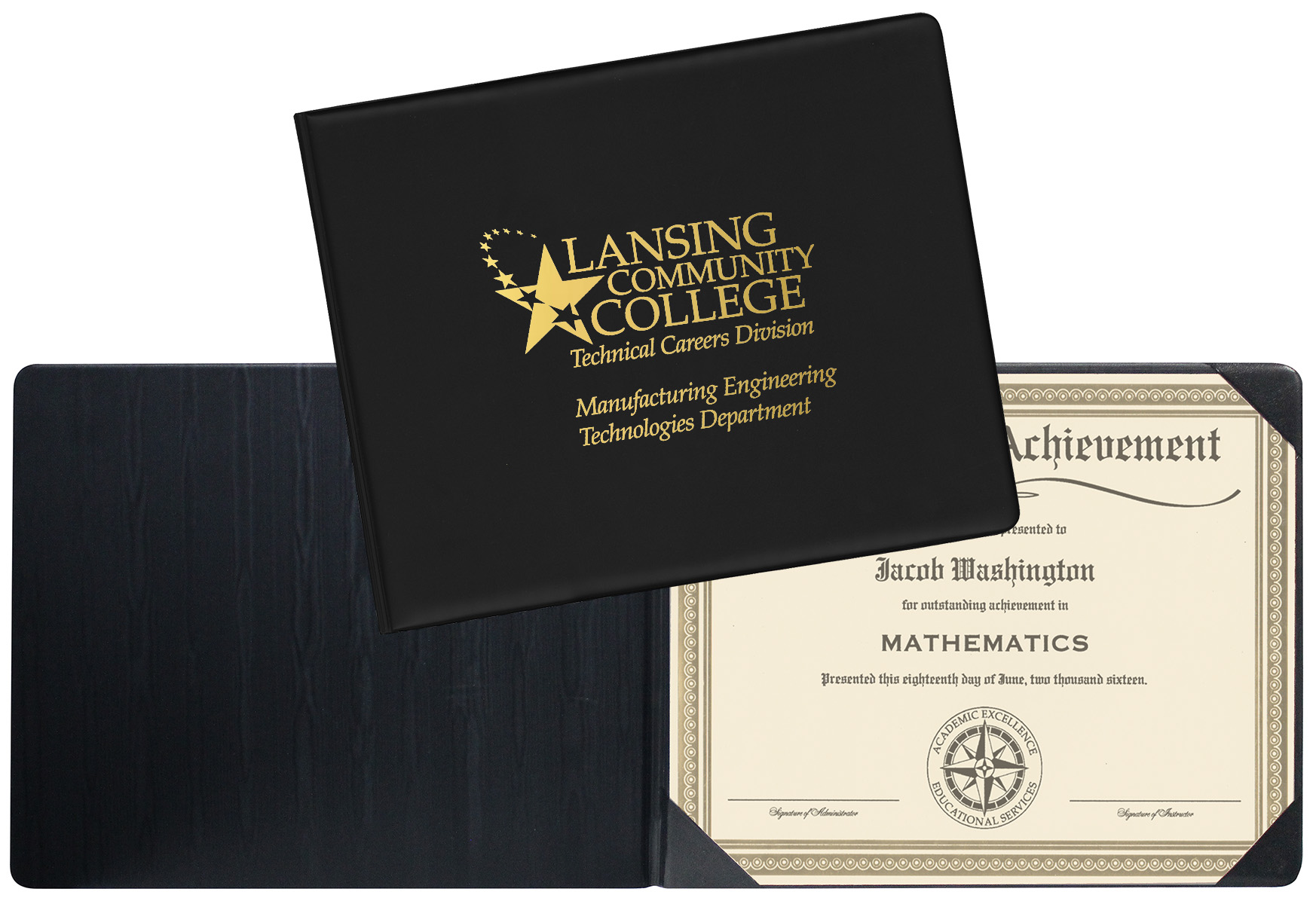 Padded Heat Sealed Diploma Holder (Landscape Style) 1