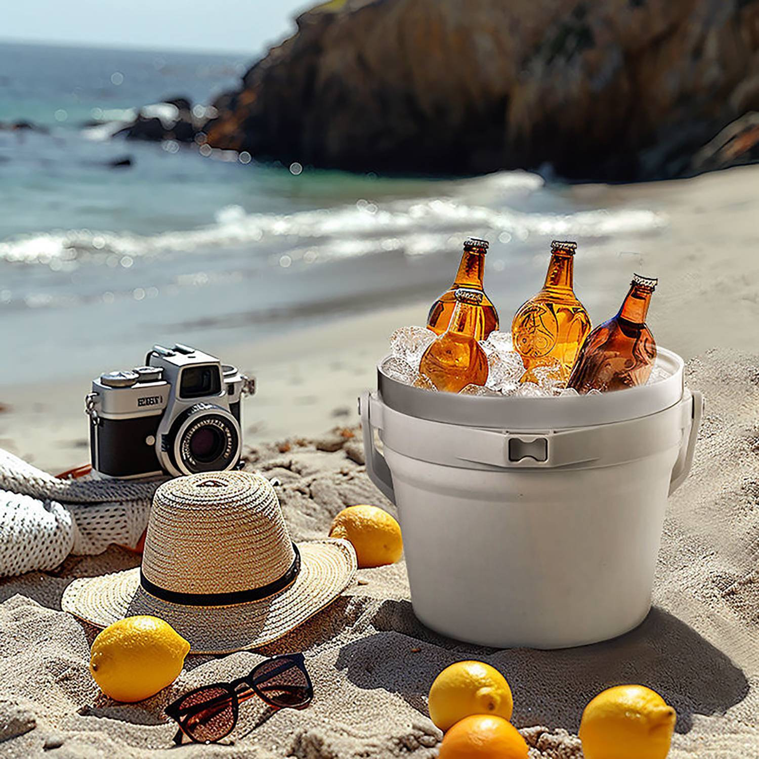 Large-Capacity Stainless Steel Insulated Ice Bucket Set 5