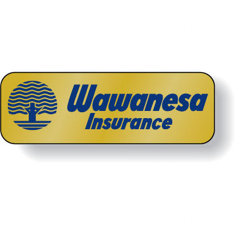 Dull Gold Foil Paper Roll Labels Stock Rectangle (0.625"x1.875")