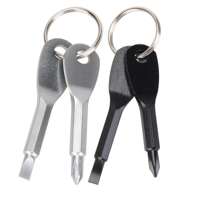 Portable Multifunction Key Chain 2pcs Mini Portable Multifunction Keychain Screwdriver Gadget 4