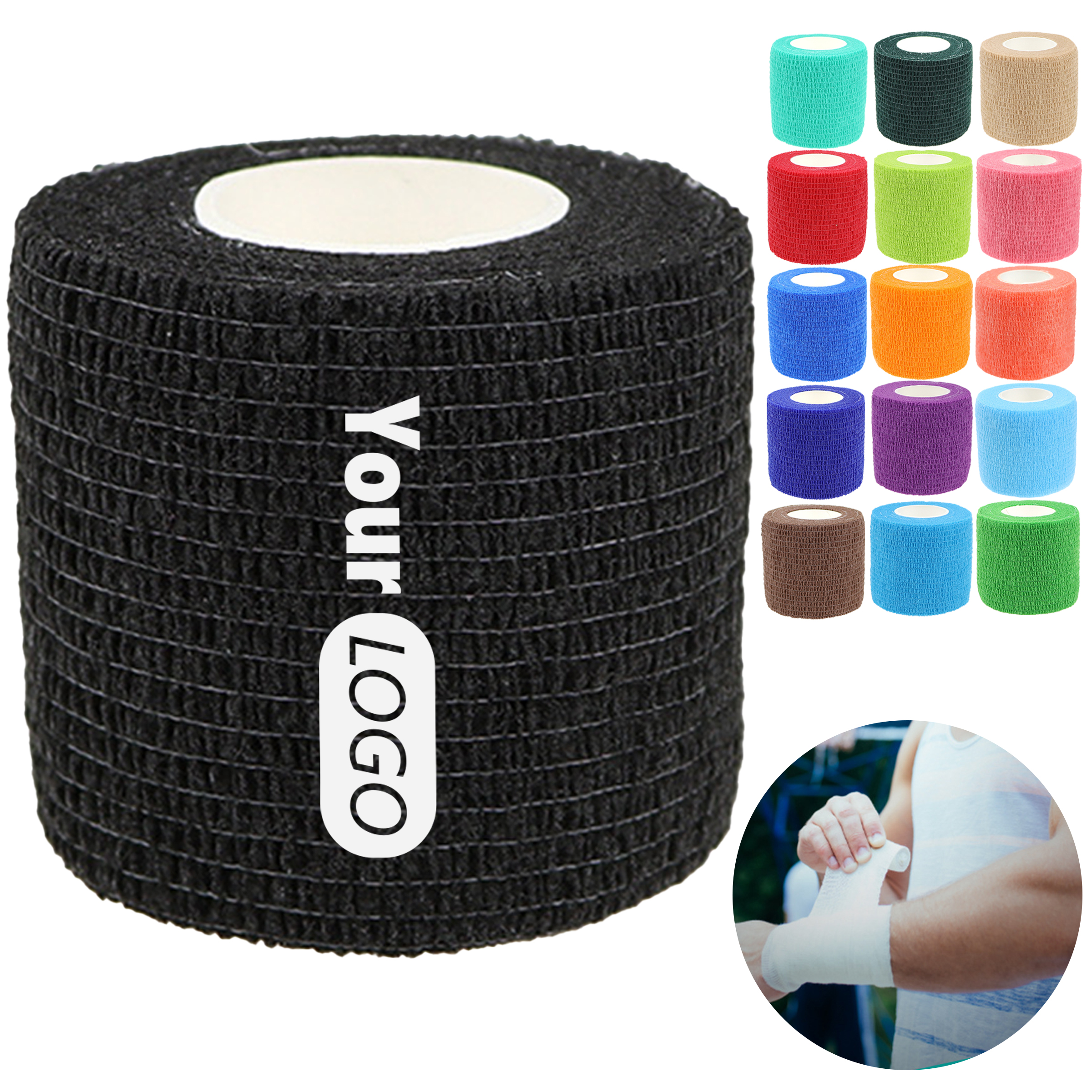 Non-Woven Sports Knee And Elbow Pads Self-Adhesive Bandage 1