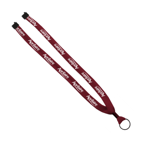 5/8" Polyester Shoelace Lanyard with Metal Crimp & Split-Ring 348