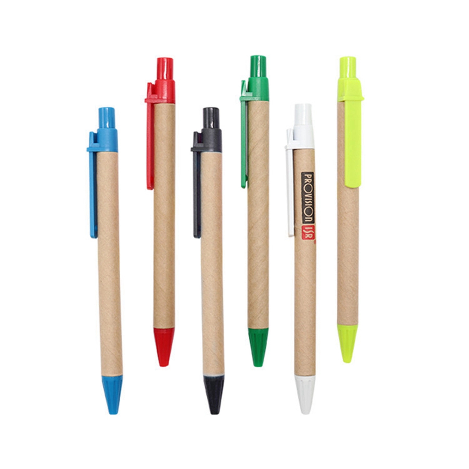 Eco-Friendly Kraft Paper Ballpoint Pen with Plastic Clip 5
