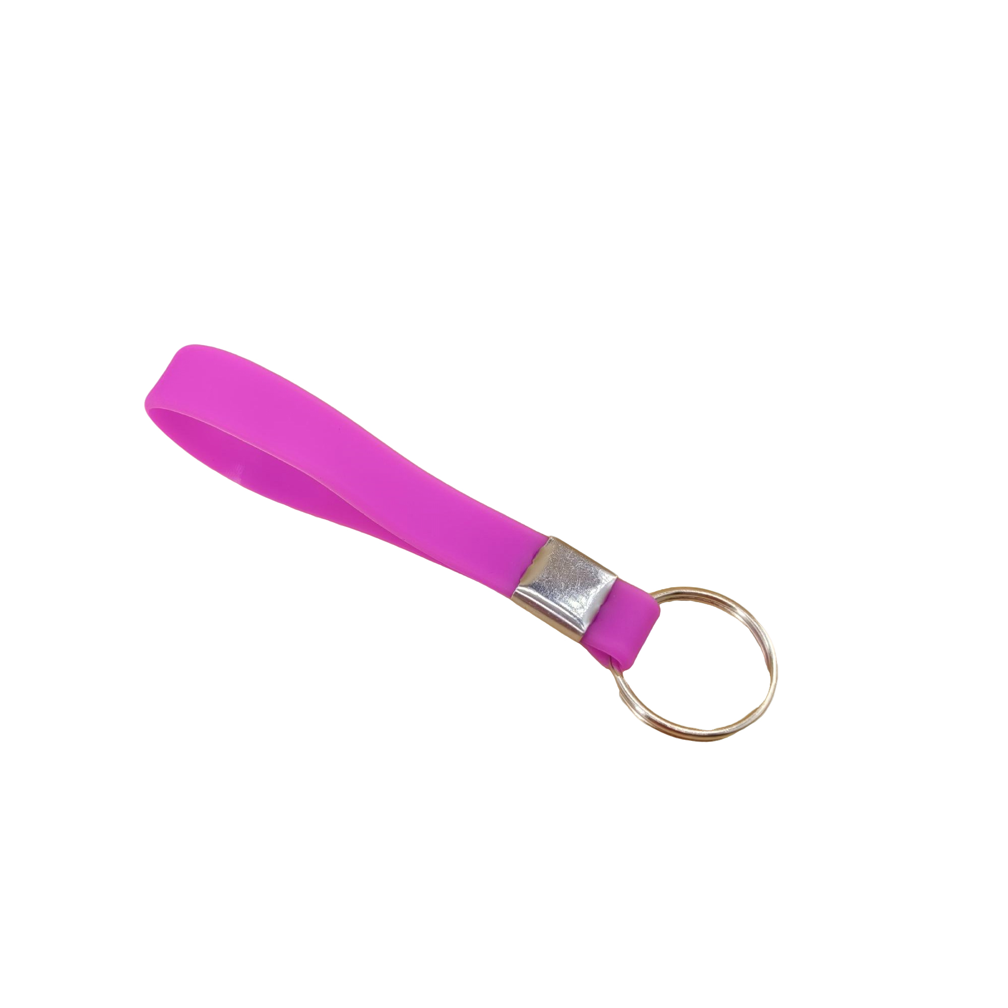 Silicone Wristband Keyring Loop Design Metal Crimp 15