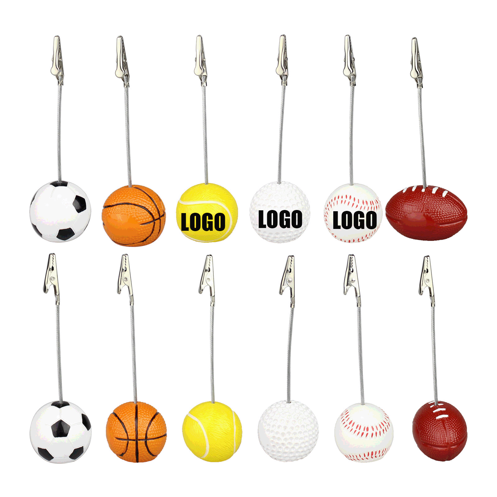 Resin Ball Base Memo Clip Holder Stand / Note Paper Clip 2