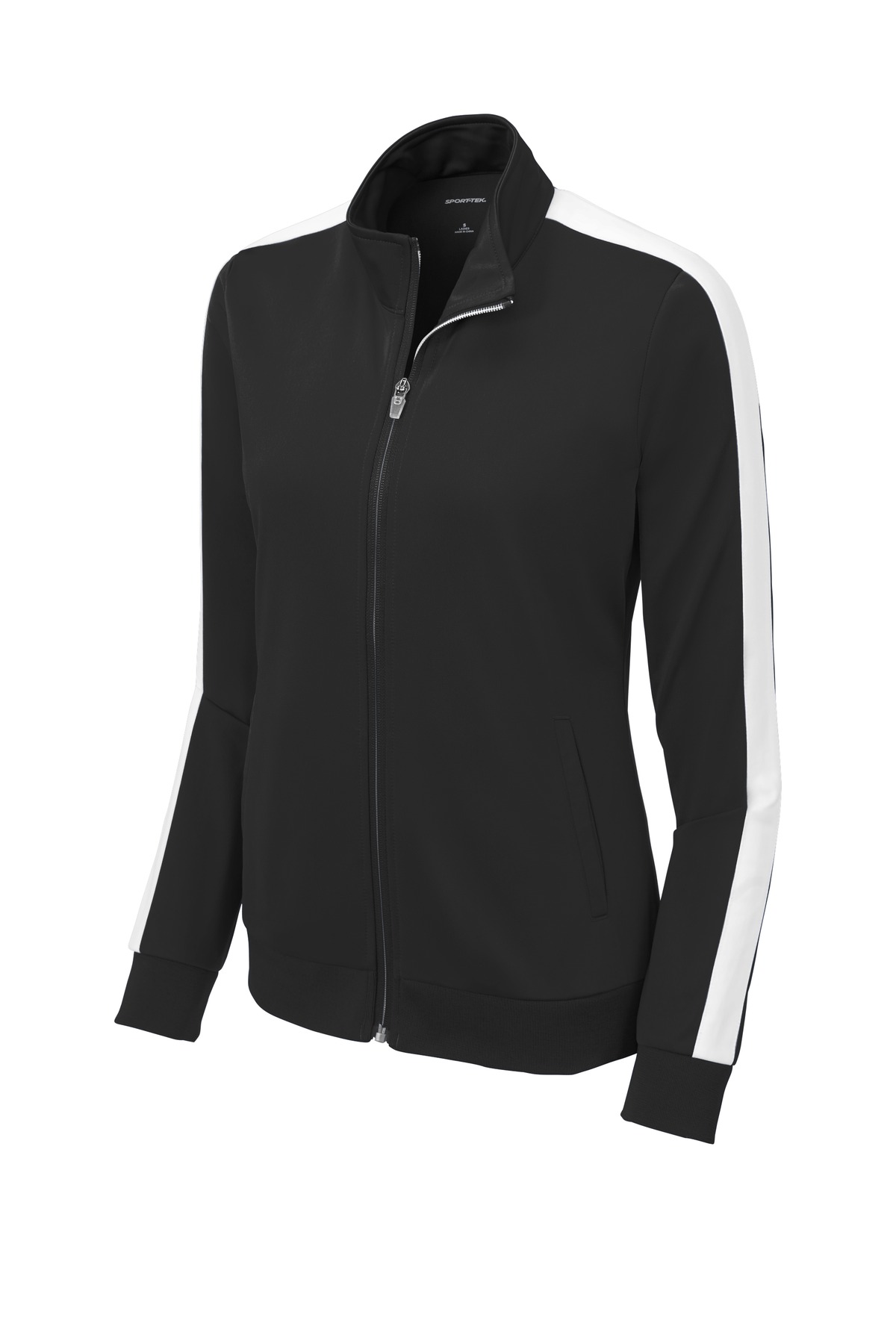 Sport-Tek Women's Tricot Sleeve Stripe Track Jacket. LST94 45
