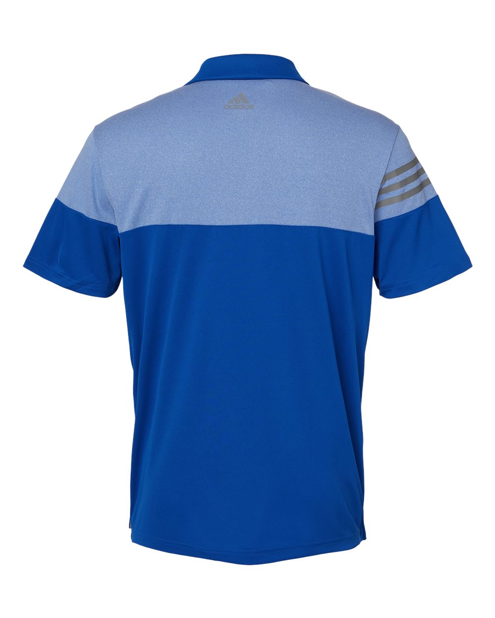 Men's Heathered 3-Stripes Colorblocked Polo - A213 3