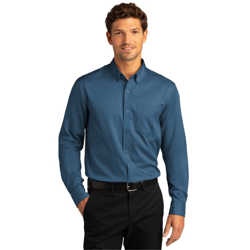 Port Authority Long Sleeve SuperPro React Twill Shirt. 13