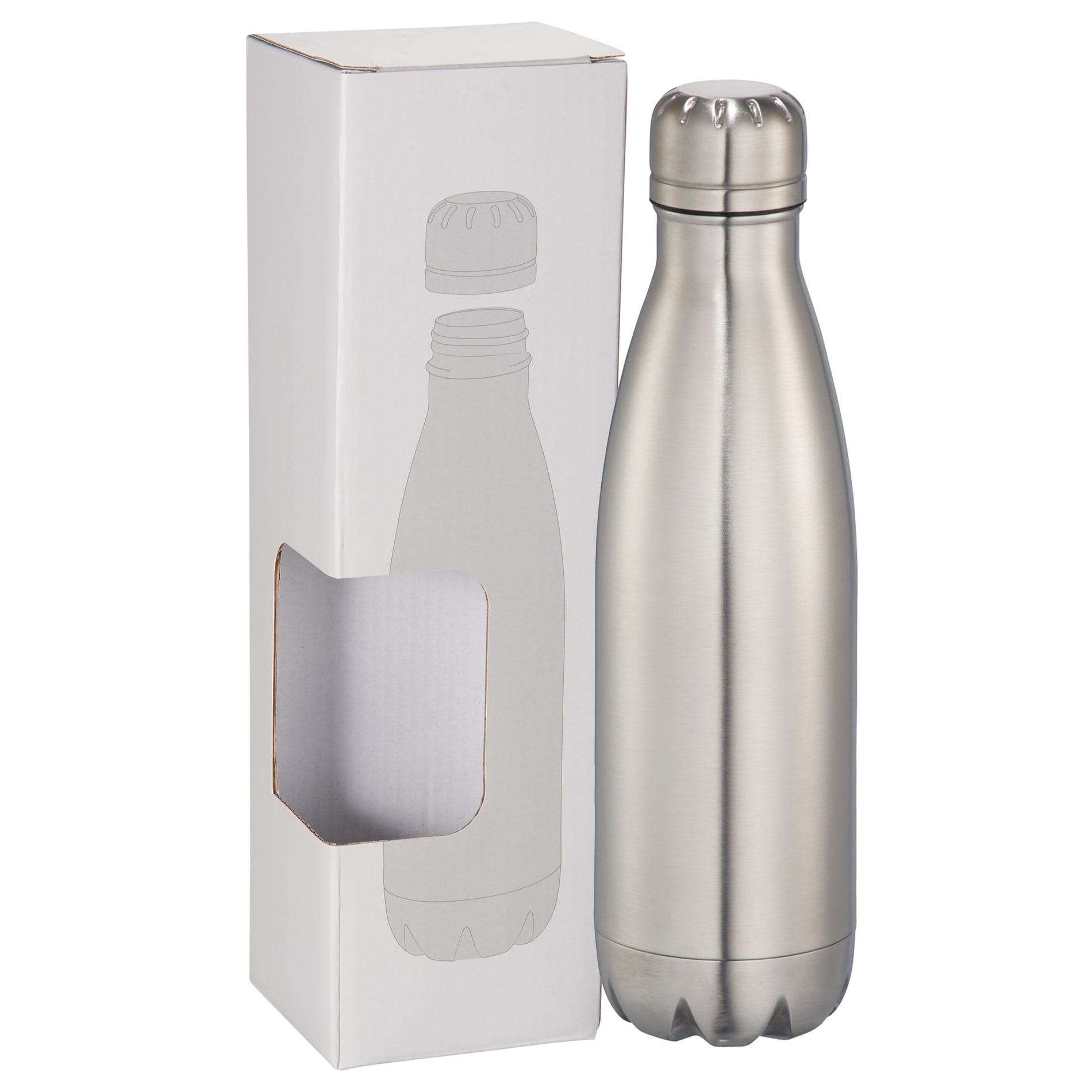 Copper Vacuum Insulated Bottle 17oz w/ Window Box, custom water bottle with logo imprint 4