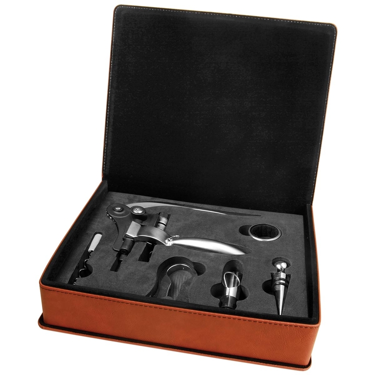 Rawhide Leatherette 5-Piece Wine Tool Set 4