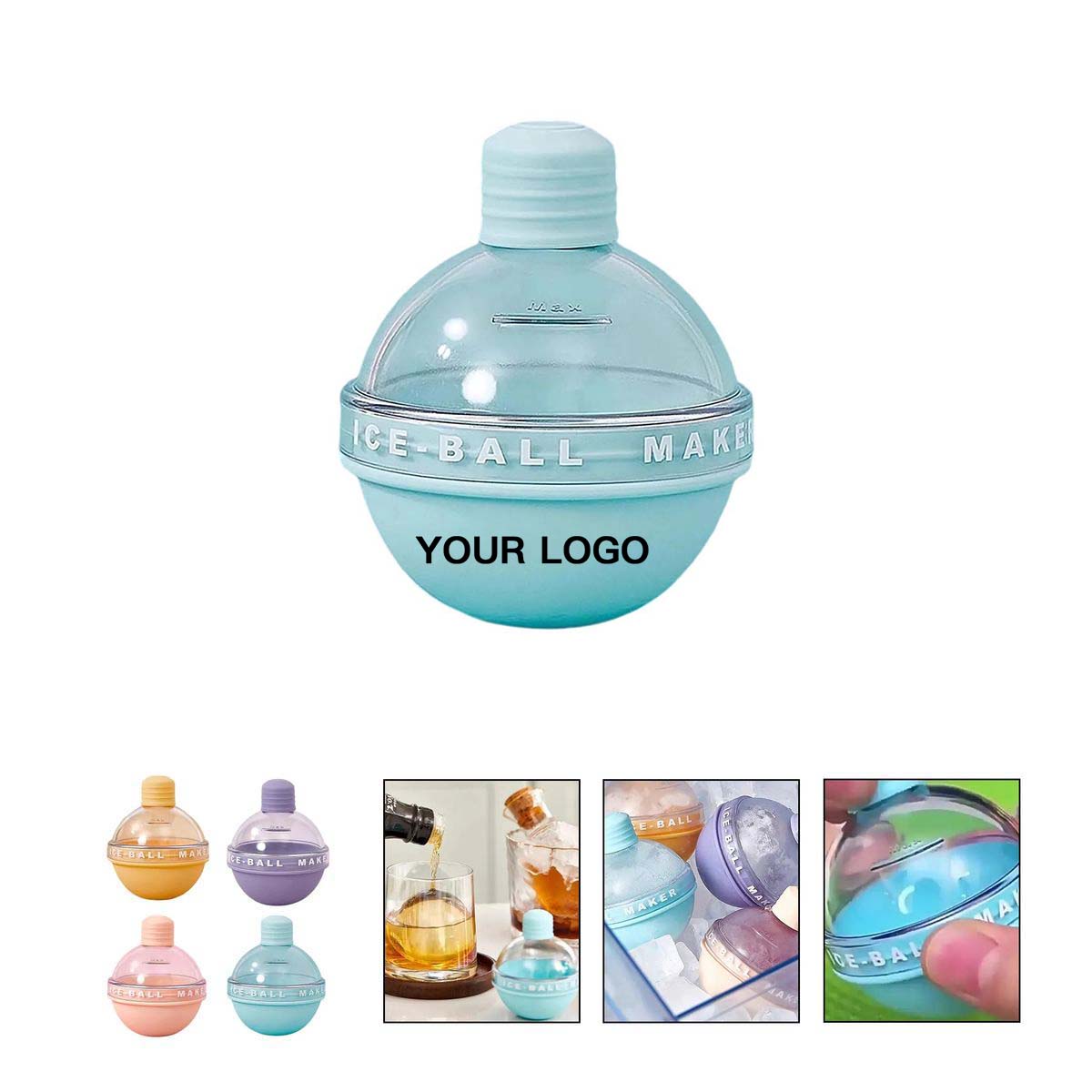 Silicone Round Ice Mold for Cocktails and Cold Drinks 2