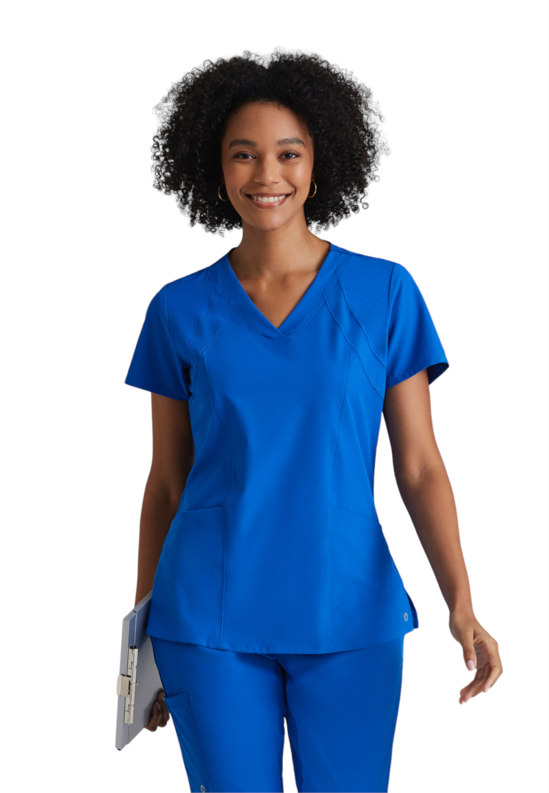 Barco One - Women's Four-Pocket V-Neck Racer Scrub Top 1