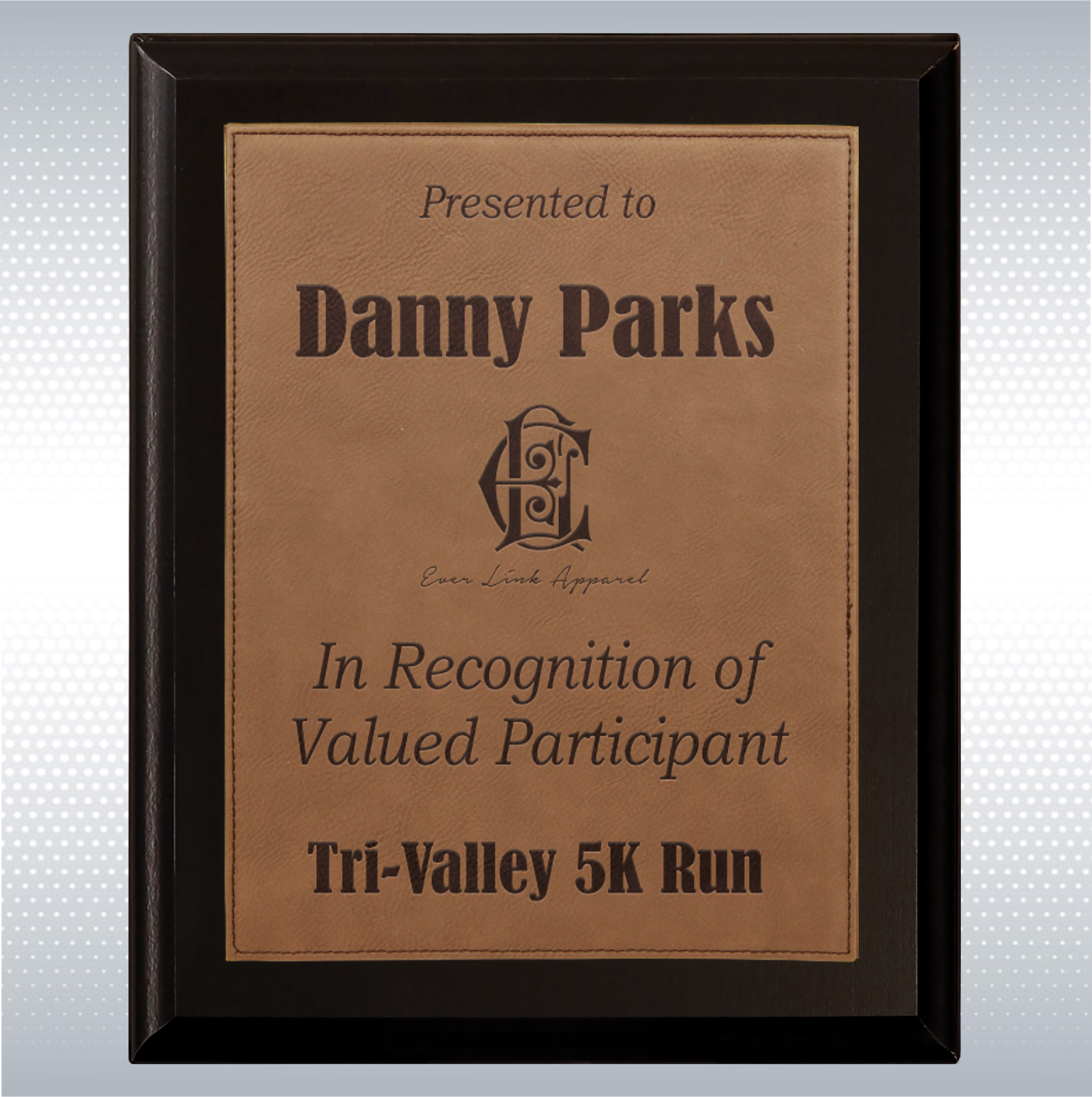 Black Plaque W/ Leather Plate 5