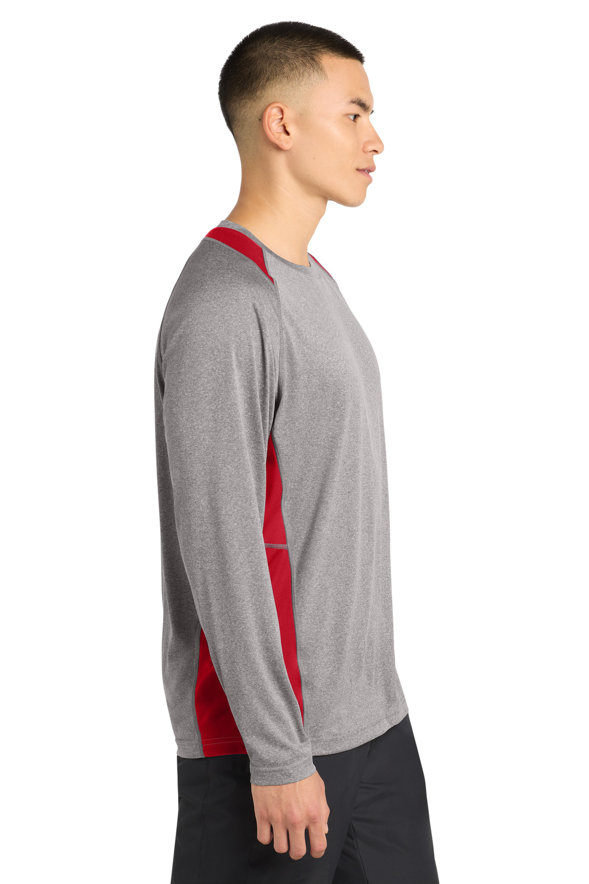 Sport-Tek Long Sleeve Heather Colorblock Contender Tee. ST361LS 28