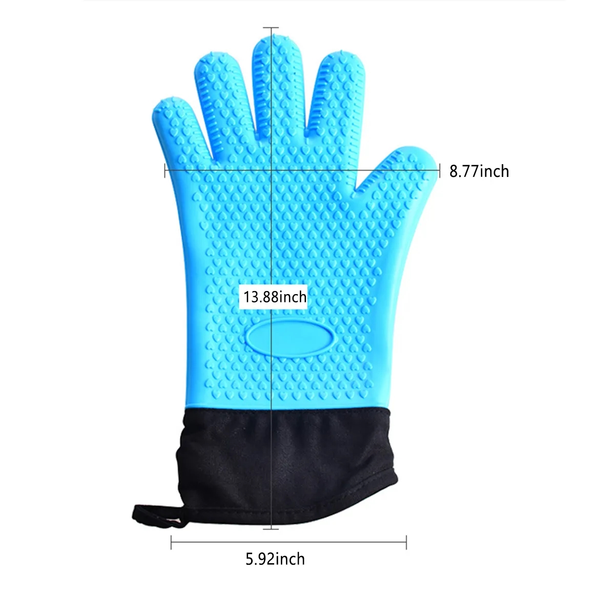 BBQ Grilling Heat-Resistant Kitchen Silicone Oven Mitts 4