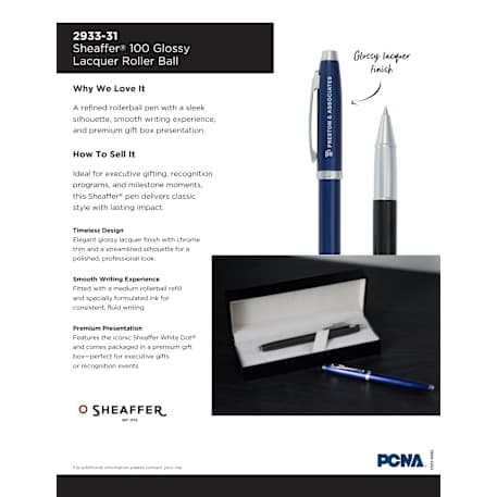 Sheaffer® 100 Glossy Lacquer Roller Ball 12