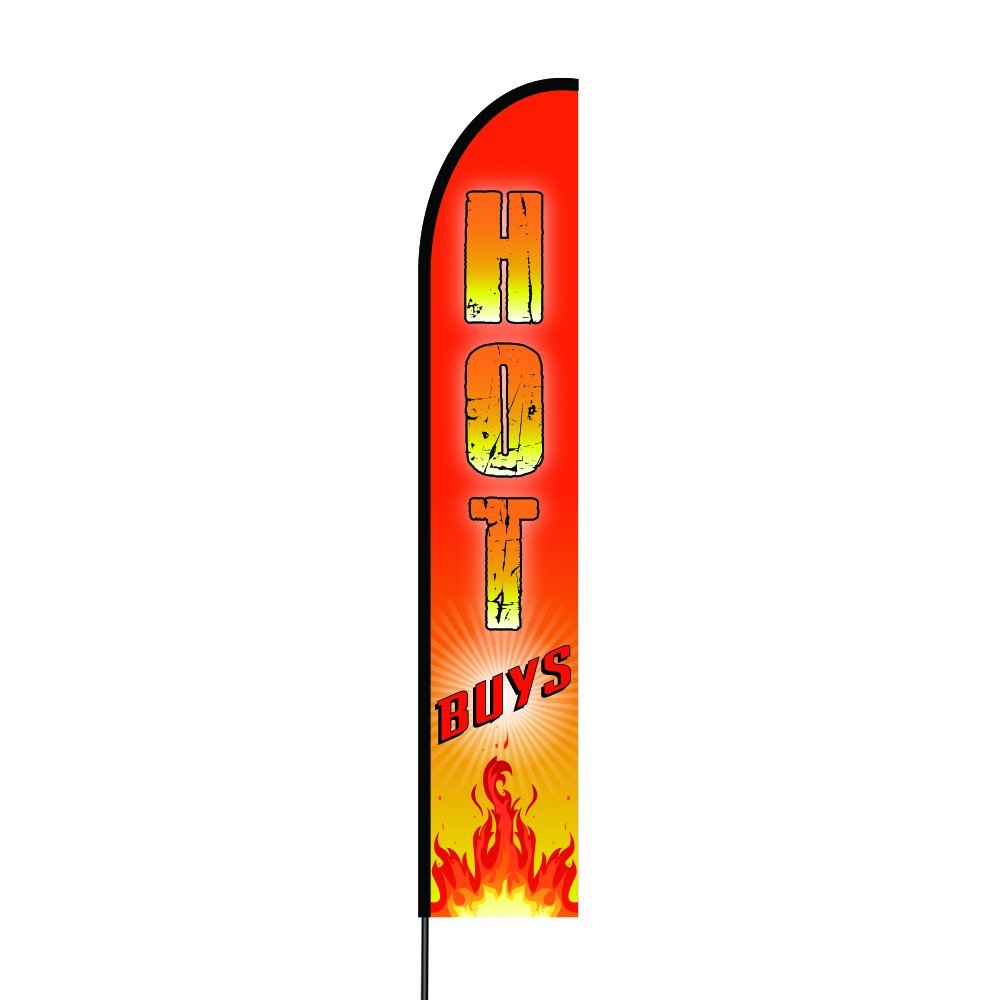 Hot Buys Flag Kit Hardware 15' Feet Feather Flag Sign Outdoor Banner 3