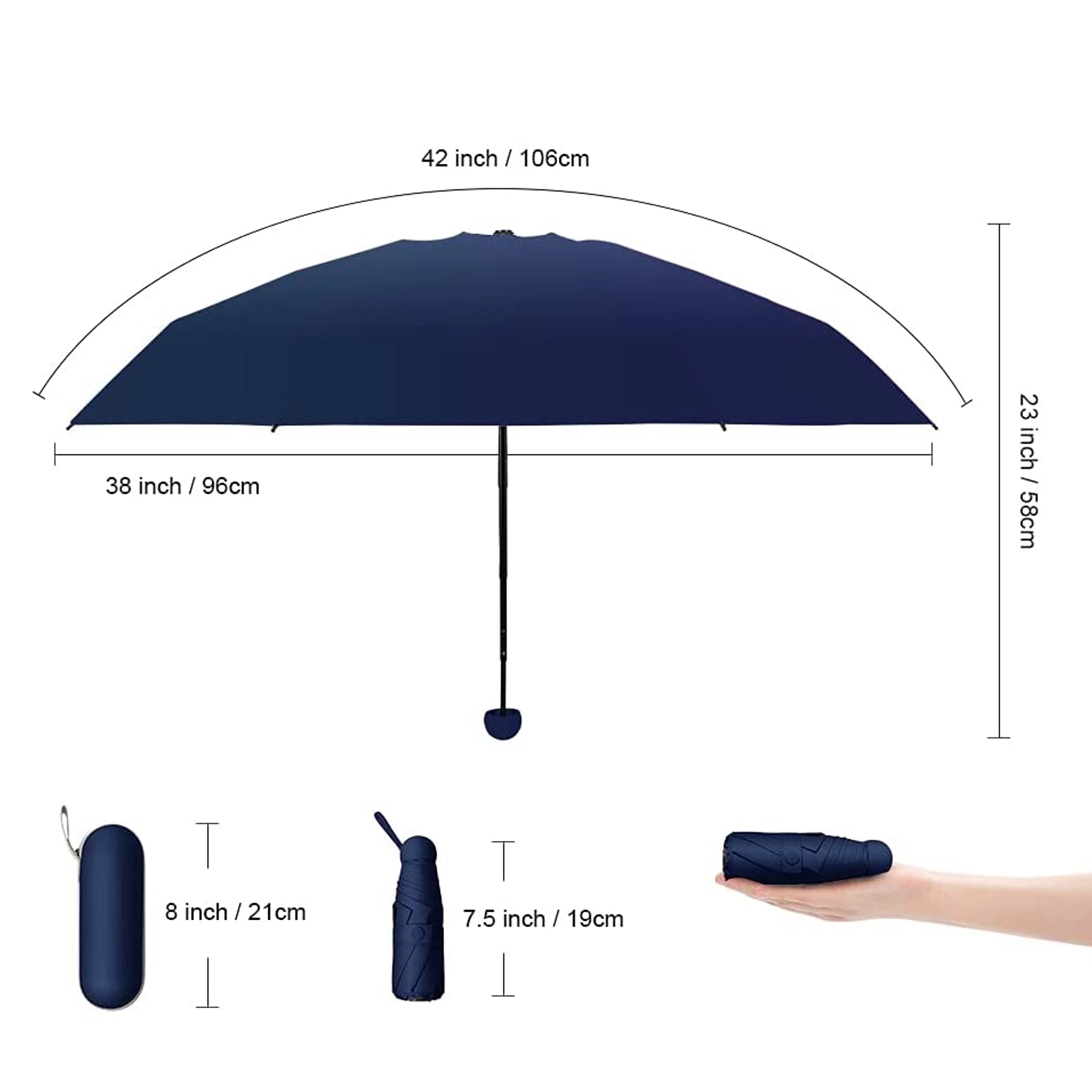 Mini Windproof Folding Travel Umbrella 3