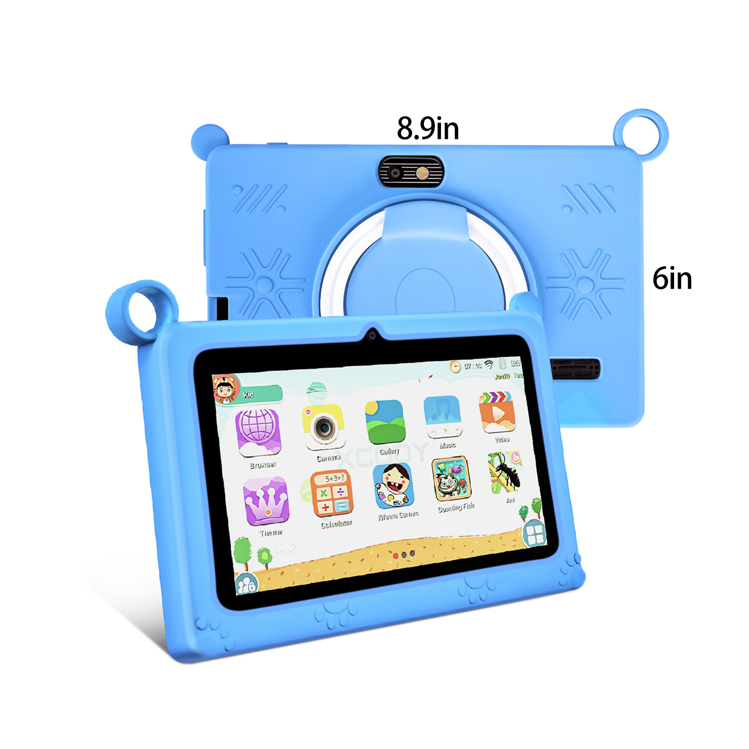 7 Inch Lightweight HD Screen Kids Tablet w/ Case 6