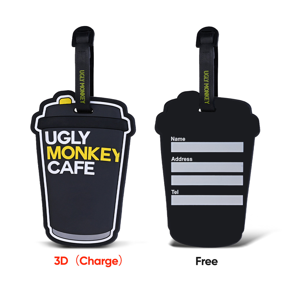 3.5" Custom 2D PVC Luggage Tags 4