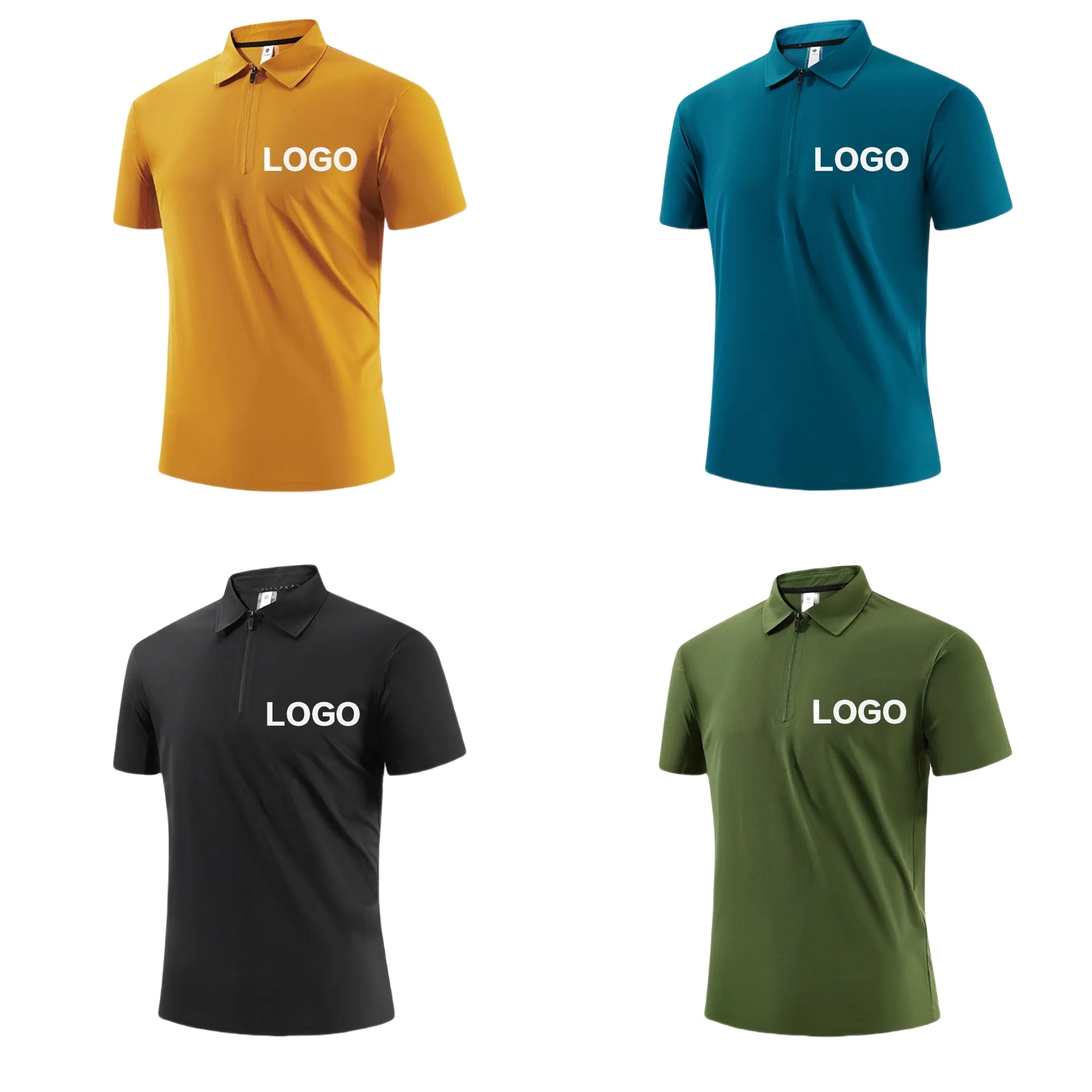 Half Zip Quick Dry Stand Collar POLO Shirt 3