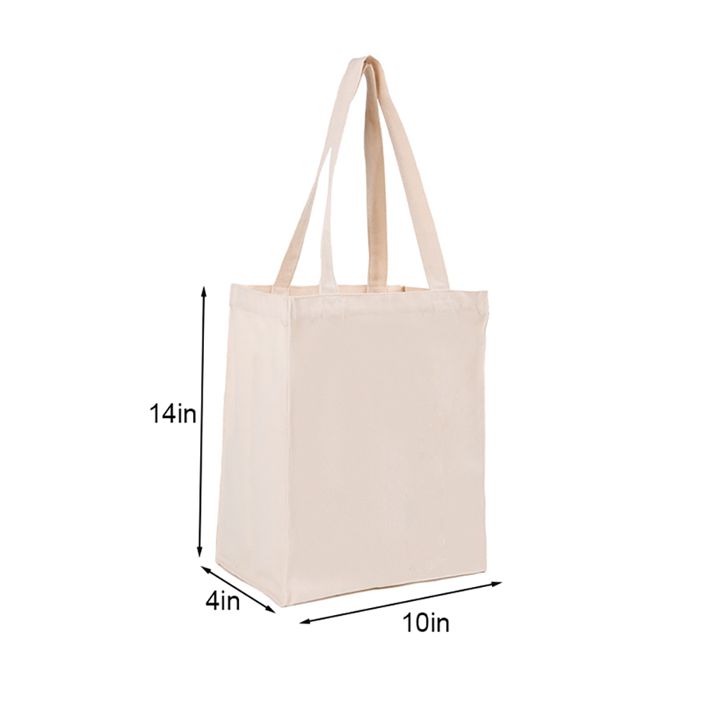 Vertical Polyester-Cotton Grocery Tote Bag 4