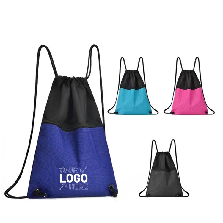 Drawstring Backpack with Drawstring Pockets 3