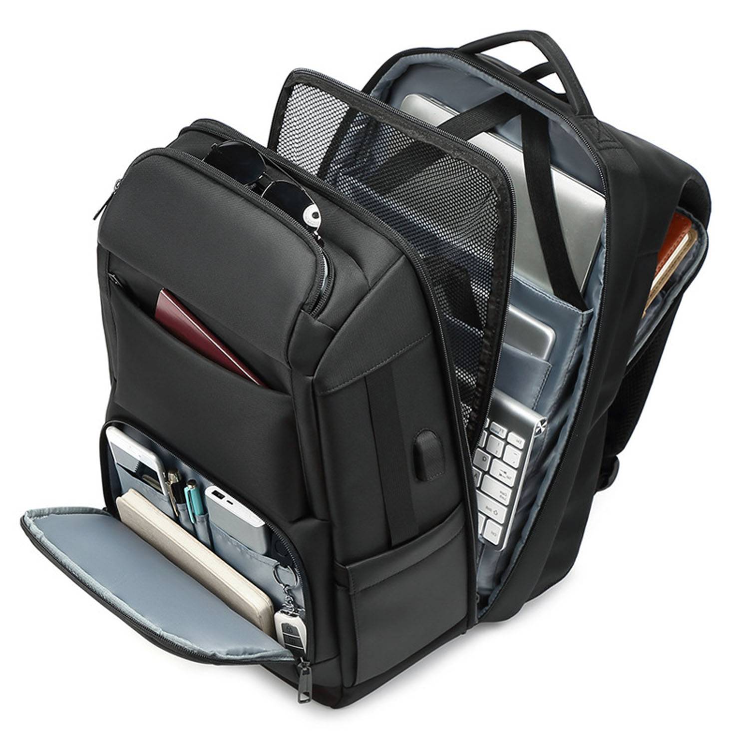 Waterproof Backpack W/ USB Port Anti Theft Design 5