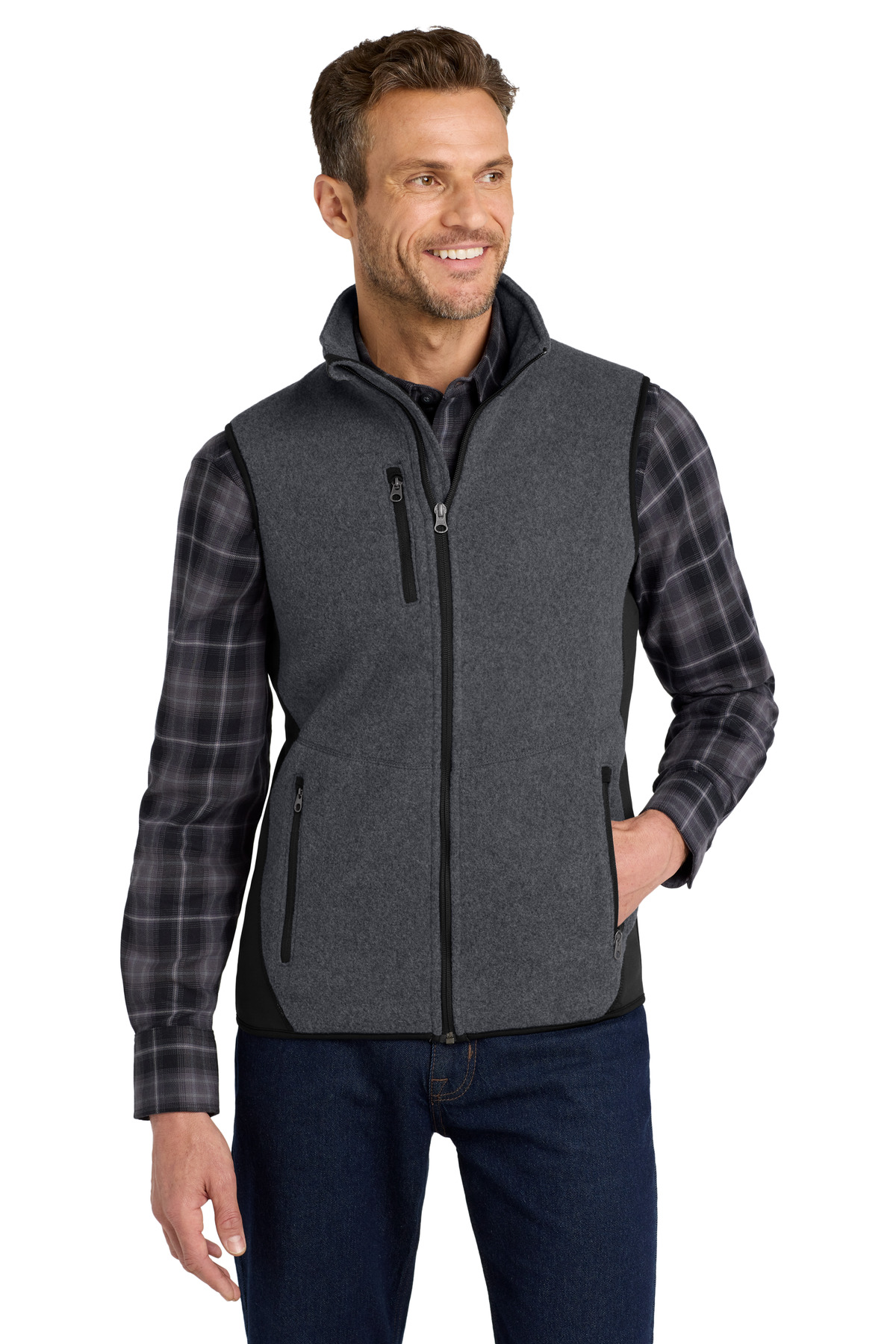 Port Authority R-Tek Pro Fleece Full-Zip Vest. F228 21