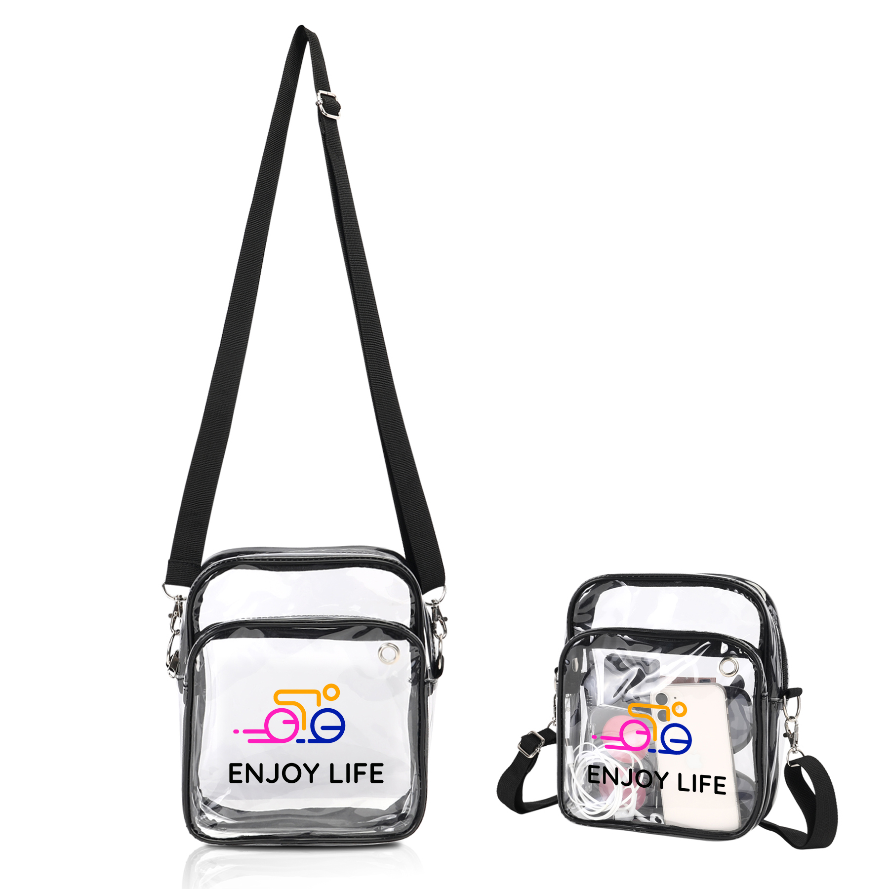 Clear PVC Crossbody Shoulder Bag 1