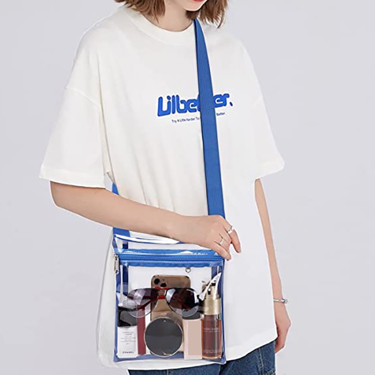 Clear Crossbody Bag Messenger Shoulder Bag w/Adjustable Strap 1