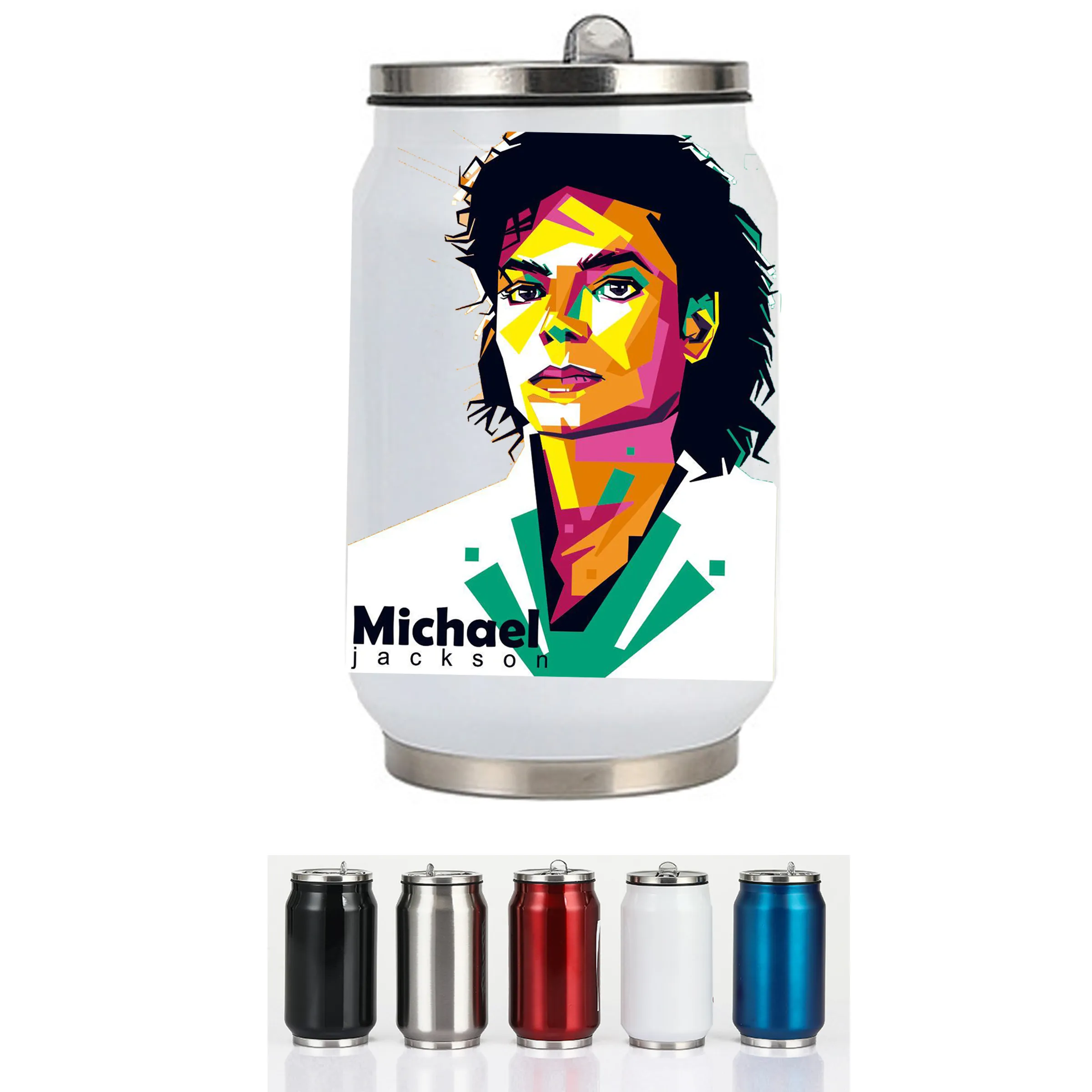 Stainless Steel Coke Can Vacuum Cup With Straw 2