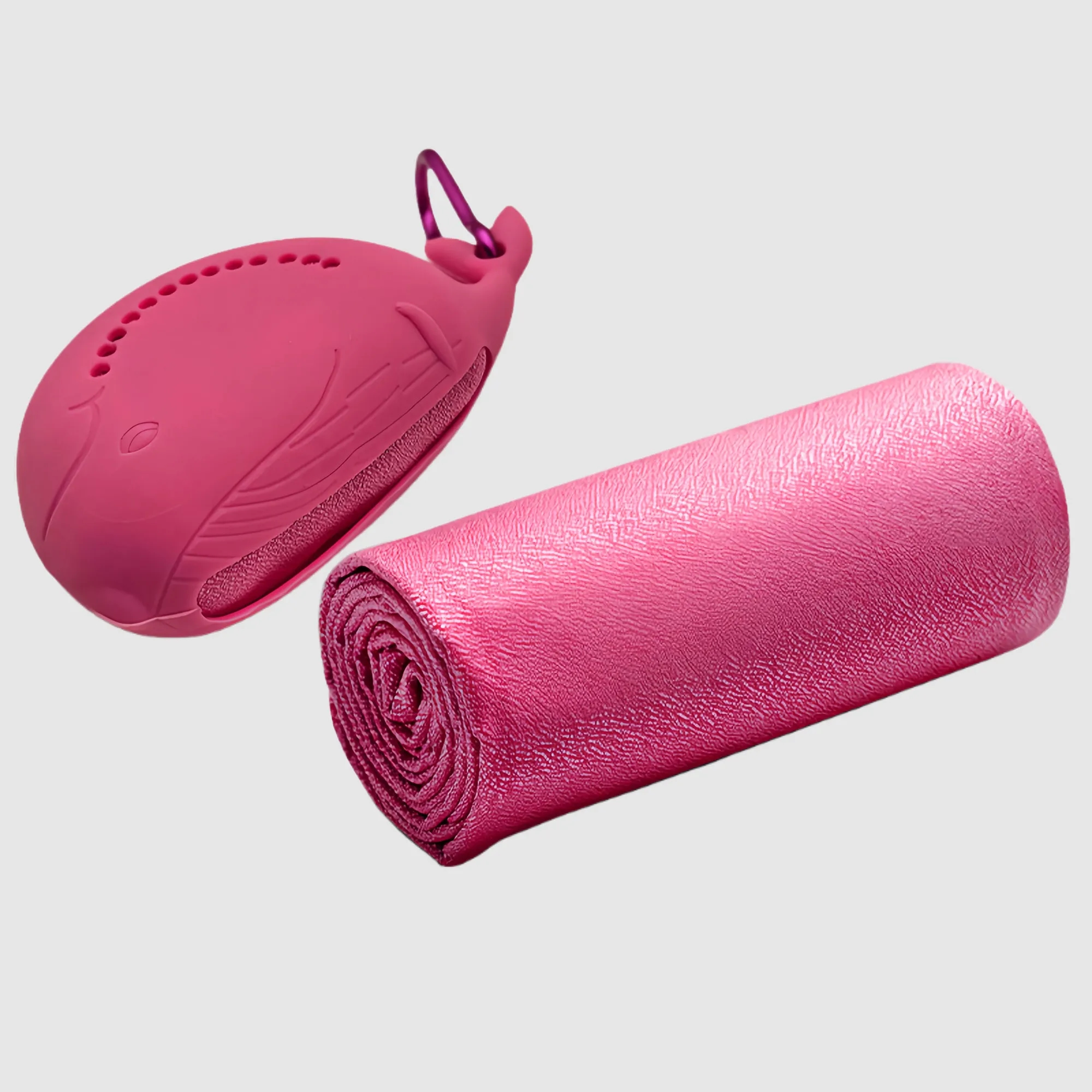 Whale Shape Quick Dry Cooling Sports Towel With Case 9