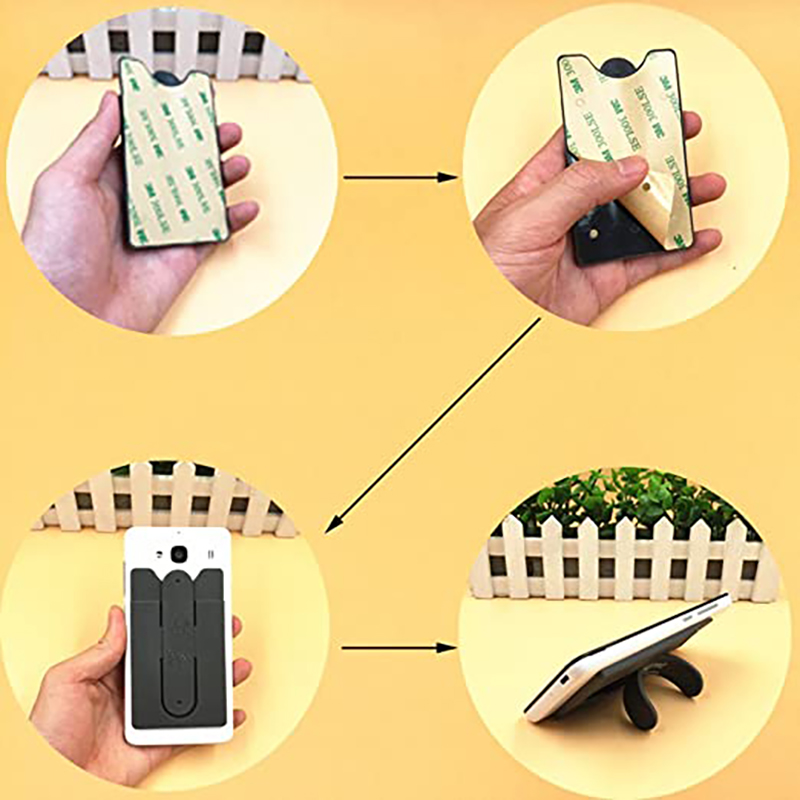 Silicone Card Holder w/Cell Phone Stand 3