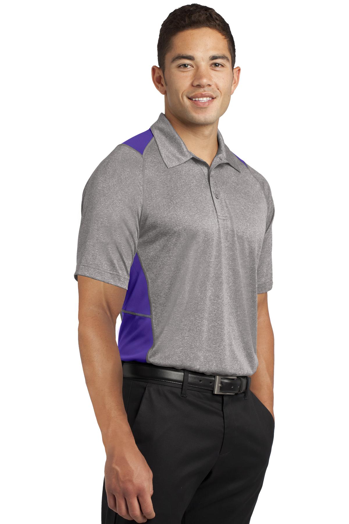 Sport-Tek® Heather Colorblock Contender Polo 8