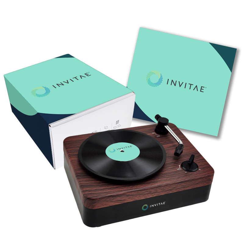 Turntable Wireless Speaker with Custom Record Envelope and Custom Sleeve 5