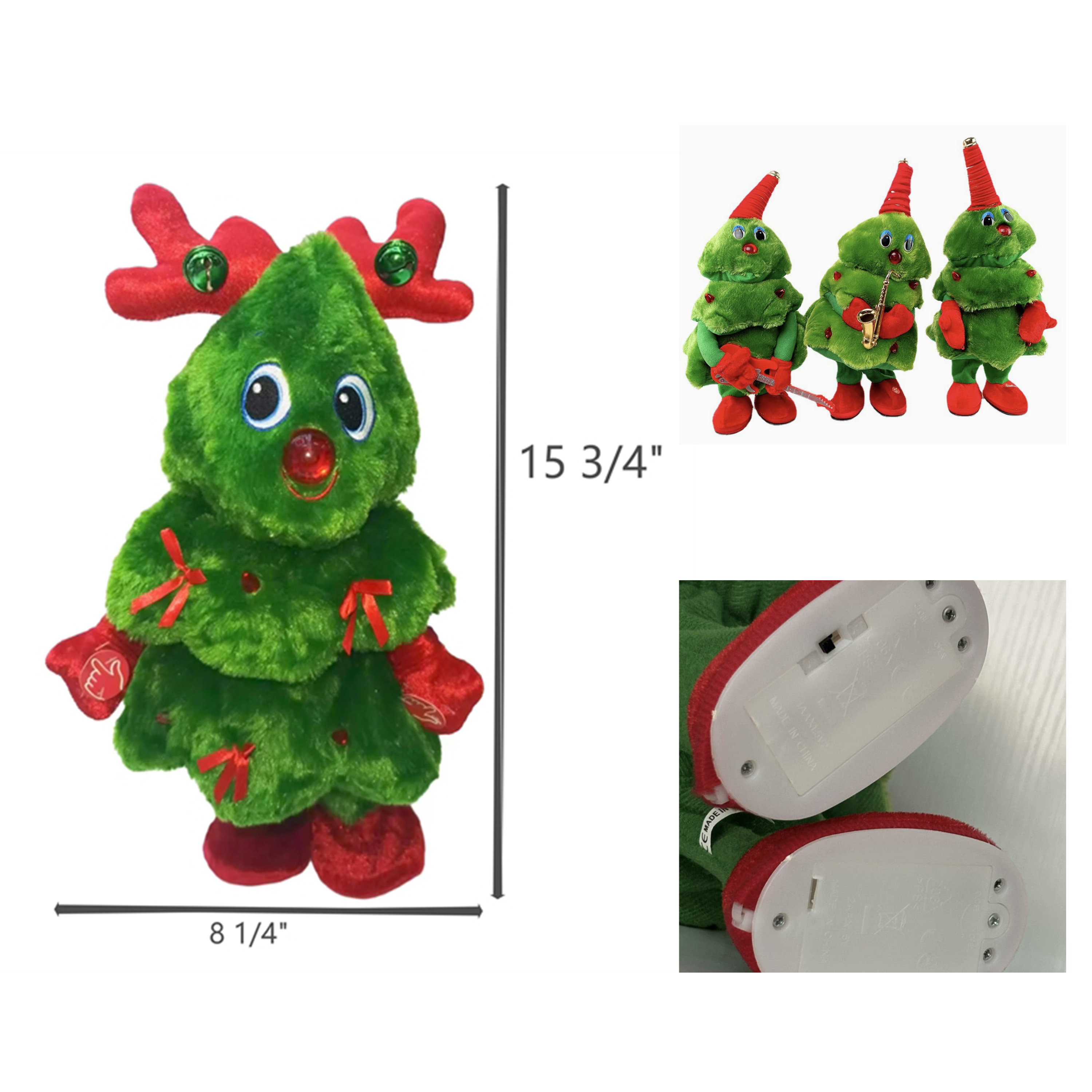 Musical Animated Christmas Tree Plush Toys That Sing and Dance 2
