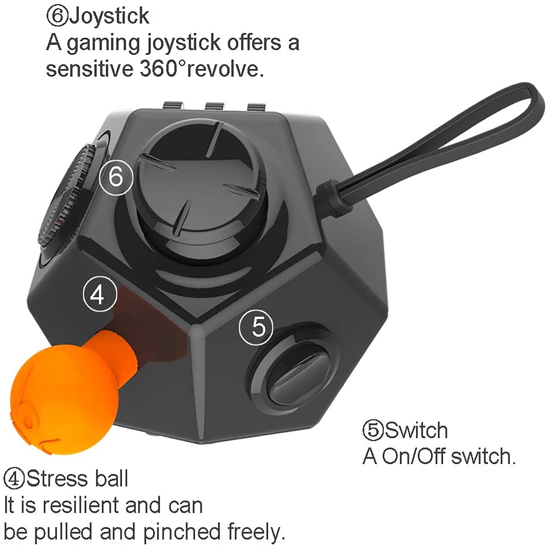 Fidget Dodecagon 12 Side Cube Relieves Stress Anxiety 14