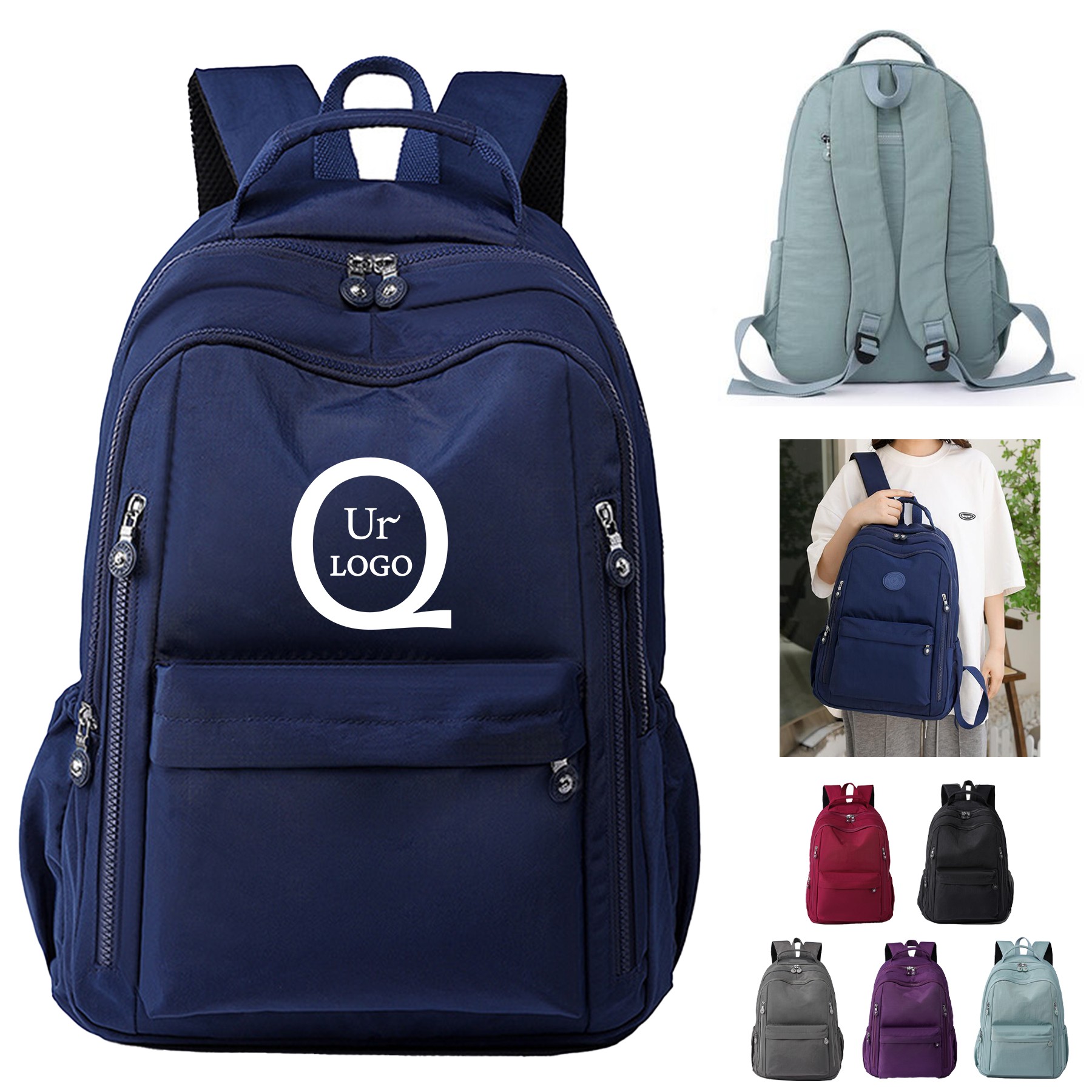 13 Inch Nylon Laptop Backpack 2