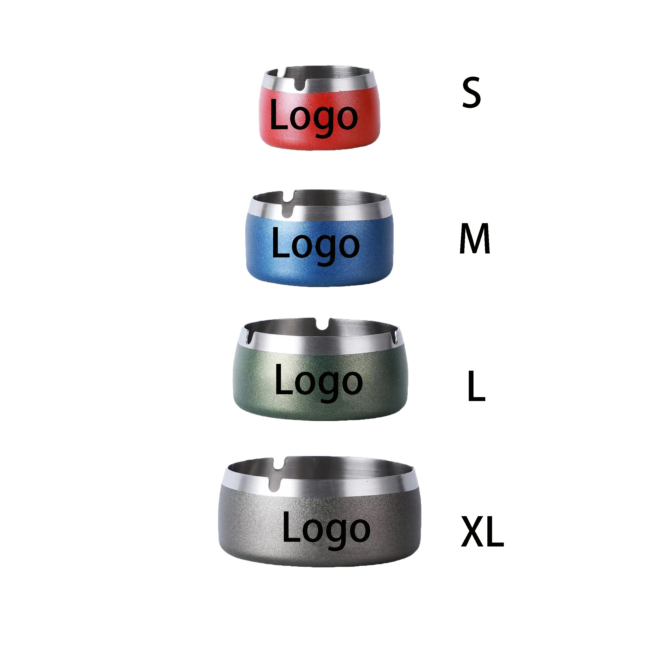 MOQ50 Colorful Stainless Steel Windproof Ashtray 3
