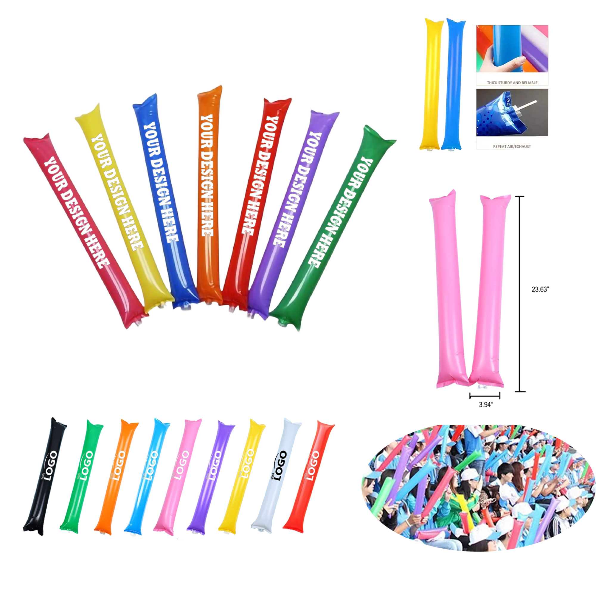 Thicken Inflatable Thunder Sticks MOQ50 10