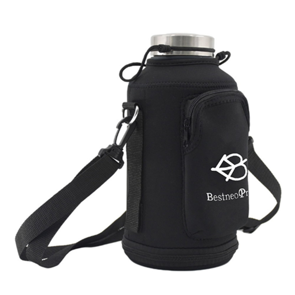 Neoprene Water Bottle Cooler Holder w/Strap, custom koozie with logo imprint 2