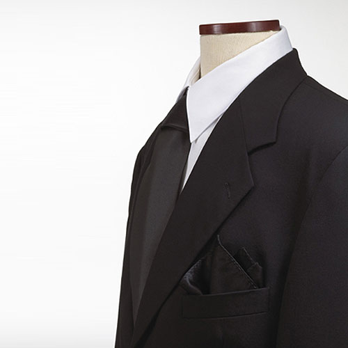 Black Polyester Pocket Square 2
