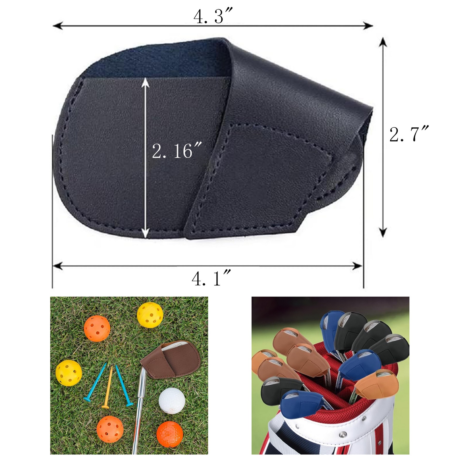 Golf PU Leather Head Cover 3