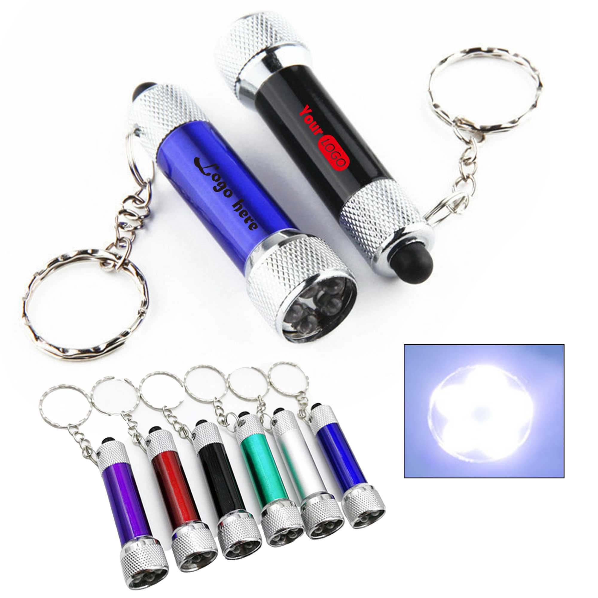 MOQ 50 Tactical EDC Keychain Flashlight 2
