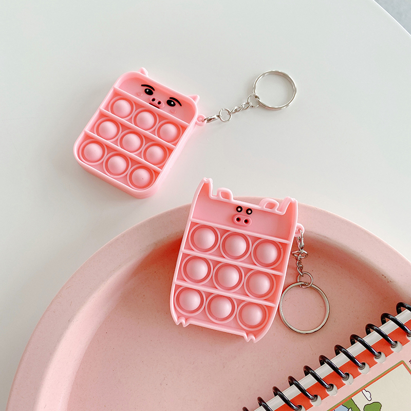 Silicone Squeeze KeyChain Toy for Adults Kids 4