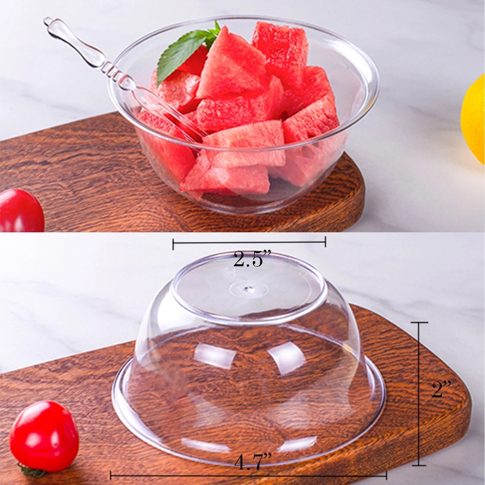 12Oz Disposable Round Crystal Clear Plastic Serving Bowls 1
