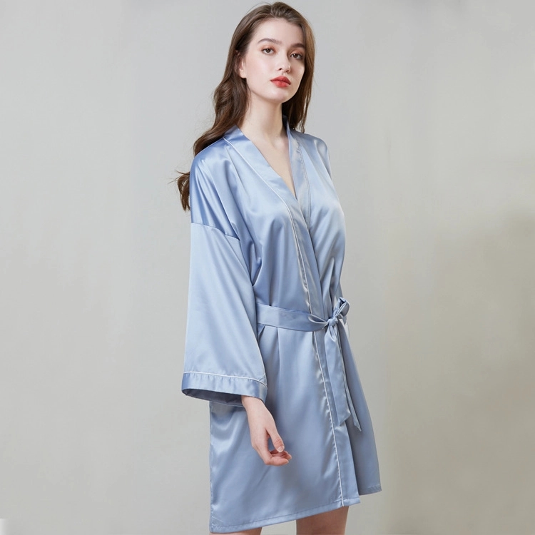 Women's Satin Robe,Silky Kimono Bathrobe 5