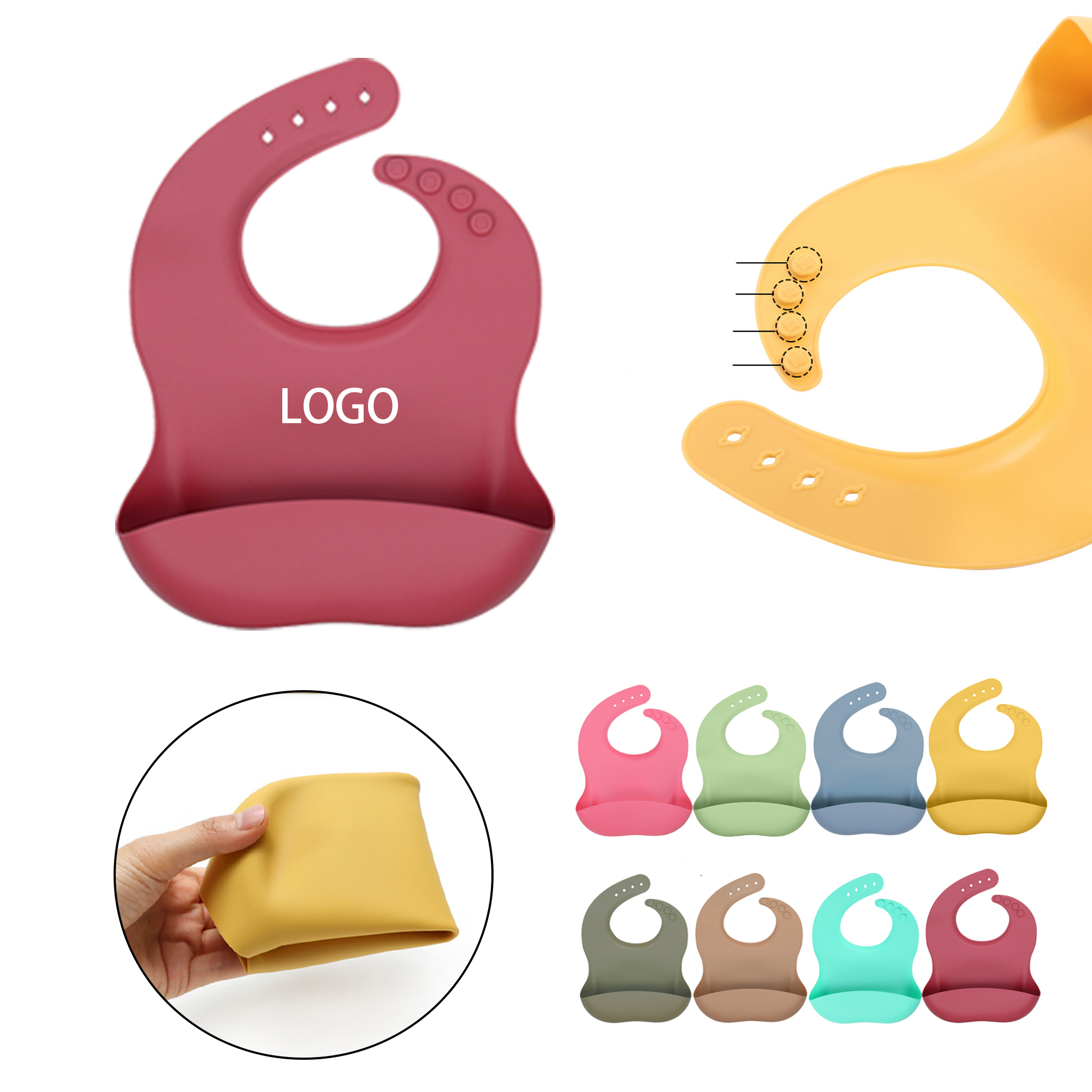 MOQ:20pcs Waterproof Feeding Bib 1